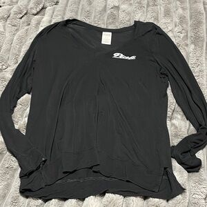 PINK Victoria's Secret Black V-Neck Blouse